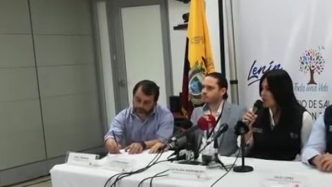 Anuncio de autoridades sanitarias de Ecuador