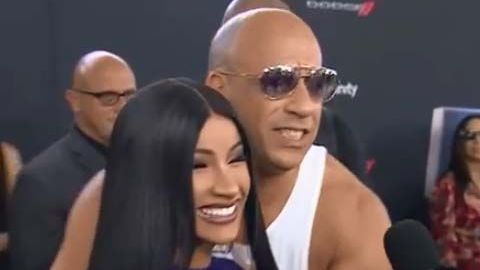 Cardi B junto a Vin Diesel en el lanzamiento de  “Fast & Furious 9".