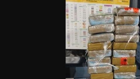Los 23 kilos de cocaína.