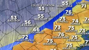 Otro frente frío llega a Texas.