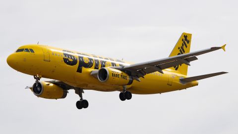 Un avión de Spirit Airlines, la compañía en la que iba el cadáver de la mujer de 83 años.