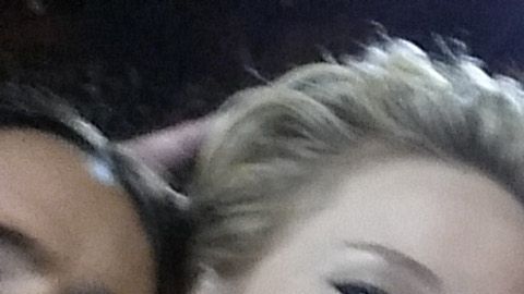 Host Ellen DeGeneres poses for a selfie taken by Bradley Cooper with Jared Leto, Jennifer Lawrence, Channing Tatum, Meryl Streep, Julia Roberts, Kevin Spacey, Brad Pitt, Lupita Nyong'o, Angelina Jolie, Peter Nyong'o Jr. and Bradley Cooper.