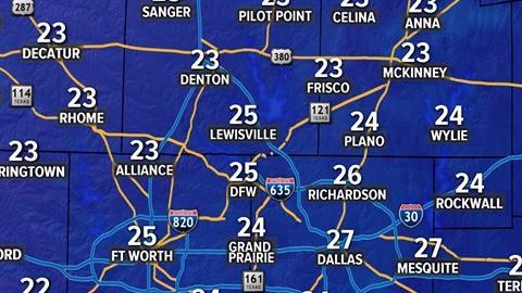 Mucho frío en Texas.