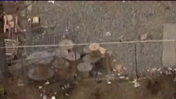 Toma aérea del accidente laboral