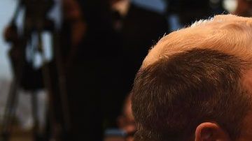 Robbie Williams y su esposa Ayda Field.