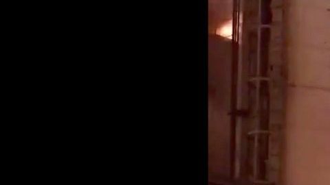 El incendio en la refinería.