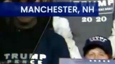 El presidente Trump en su mitin en New Hampshire.