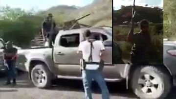 VIDEO: Nueva Familia Michoacana espera con trocas y arsenal al CJNG del Mencho