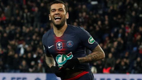 Dani Alves en el Paris Saint-Germain.