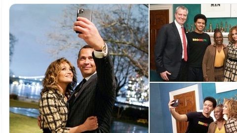 Sonrisas y tragos anoche en Gracie Mansion