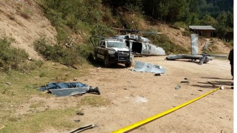 VIDEO: Momento exacto en que helicóptero de soldados mexicanos se desploma