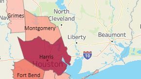 Casos de coronavirus en Houston y sus alrededores.