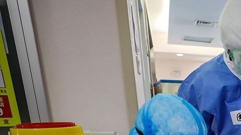 Un paciente con coronavirus.