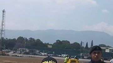 Gilberto Jordan al llegar a Guatemala.