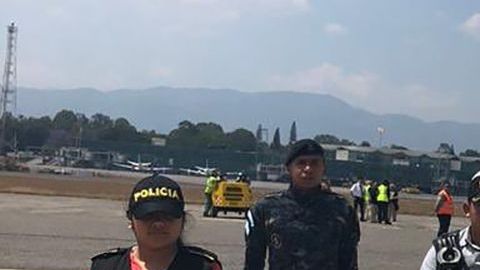 Gilberto Jordan al llegar a Guatemala.