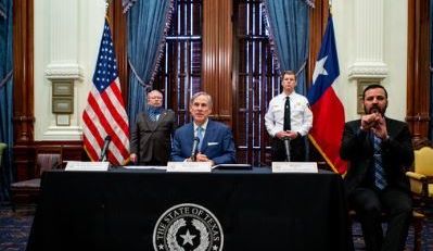 El gobernador Gregg Abbott.