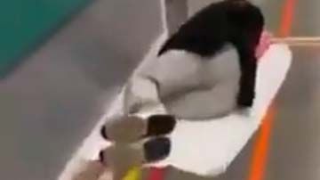 Las imágenes de pacientes en el suelo fueron tomadas desde el Hospital Infanta Leonor, en Madrid.