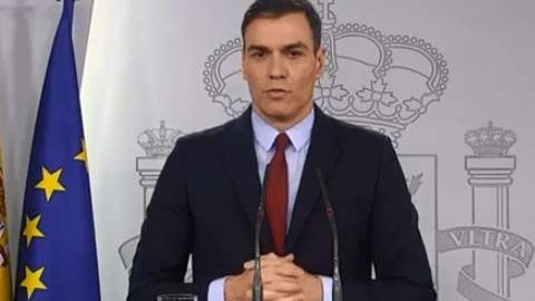 El presidente de España Pedro Sánchez anunció este sábado el inicio del “estado de alarma” por el coronavirus.