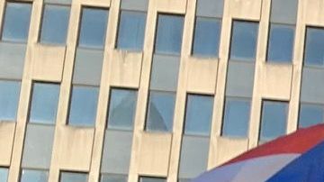 Un grupo participa en una protesta que exige atención federal para Puerto Rico.