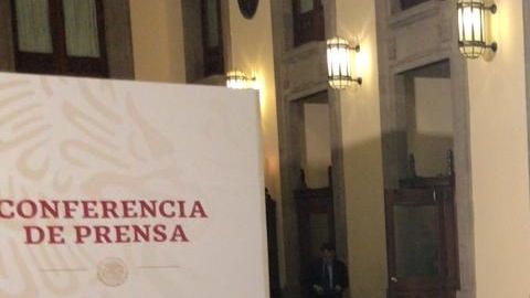 Así lució la conferencia de AMLO.