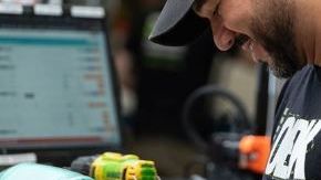 Estudiantes de Rice en acción.