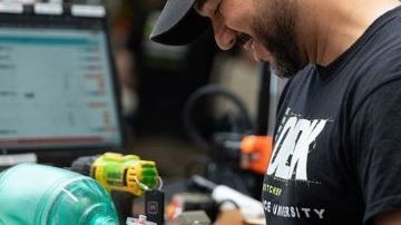 Estudiantes de Rice en acción.