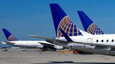 Un avión de United Airlines.