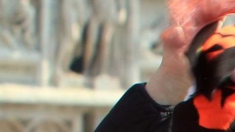 Aficionados del Valencia previo al partido en San Siro.