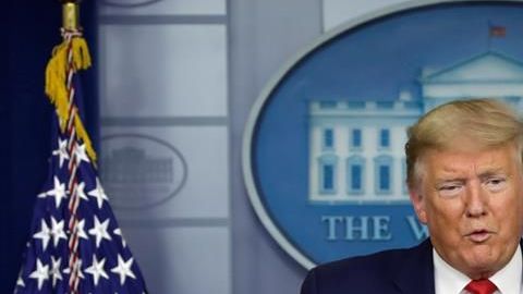 Donald Trump en su conferencia de prensa del viernes.