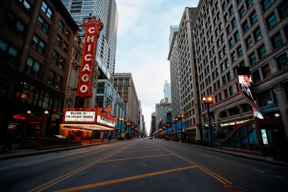 Una calle del centro de Chicago.