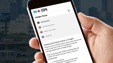 La Ciudad de Chicago y su Departamento de Salud Pública lanzaron el app ‘Chi COVID Coach’. (Captura de pantalla / Chicago.gov)