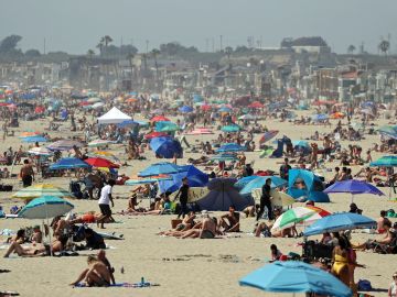 La playa de Newport Beach el fin de semana.