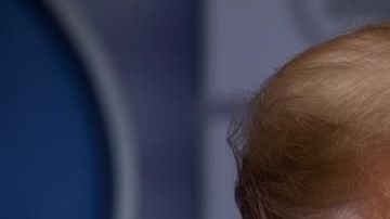 Donald Trump en su conferencia del sábado.