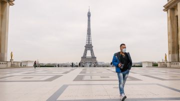 La plaza Trocadero durante la cuarentena.