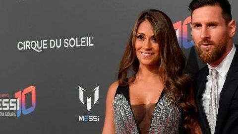 Messi y Antonela.