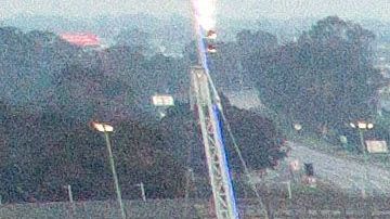 Vista inusual de la garita Tijuana-San Ysidro.