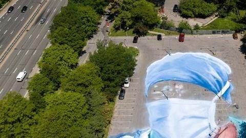 El retrato sólo se puede ver completo desde el aire