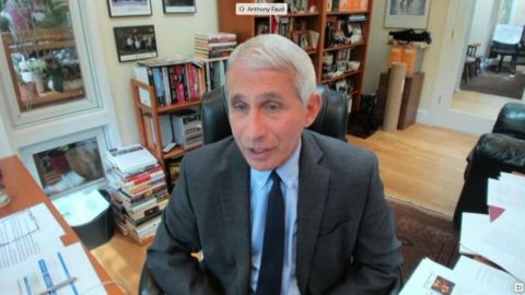 Anthony Fauci durante su comparecencia ante los senadores.