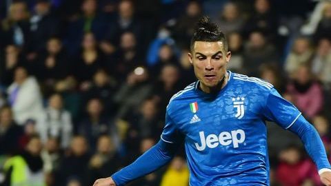 Cristiano Ronaldo en un partido con Juventus.