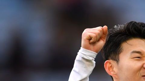 Heung-min Son en un partido con el Tottenham.