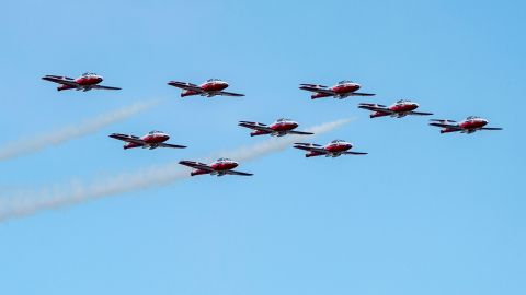 Aviones Snowbird de la Fuerza Aérea de Canadá.