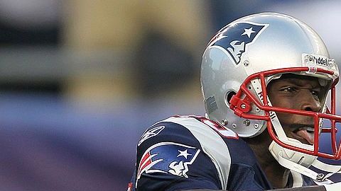 Chad Ochocinco en un partido con los New England Patriots.