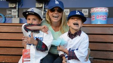 Britney Spears con sus hijos Sean y Jayden en el año 2013.