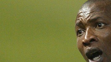 Edwin Congo en un partido con la selección de Colombia.