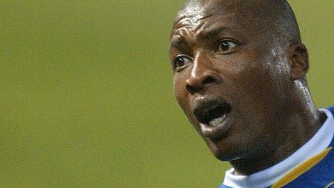 Edwin Congo en un partido con la selección de Colombia.