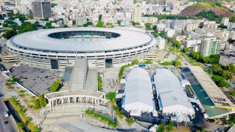 Vista aérea del Estadio de Maracaná, en Río de Janeiro.