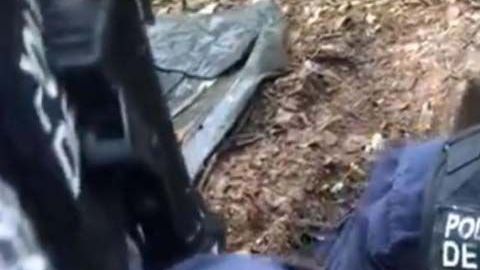 Efectivos de la Policía Nacional de Honduras ingresaron al escondite la semana pasada.