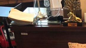 La oficina convertida en hogar temporal