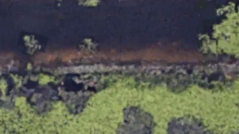 Vista aérea de la casa donde tuvo lugar el incidente.