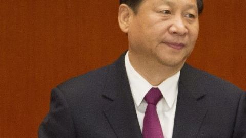 El actual presidente  chino, Xi Jinping, cuando participaba en la ceremonia de apertura del 18 Congreso del Partido Comunista (CPC) en el Gran Salón del Pueblo de Pekín, China.
